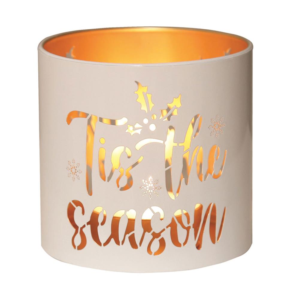 Aroma White & Gold Tis the Season Jar Sleeve & Wax Melt Warmer Extra Image 2